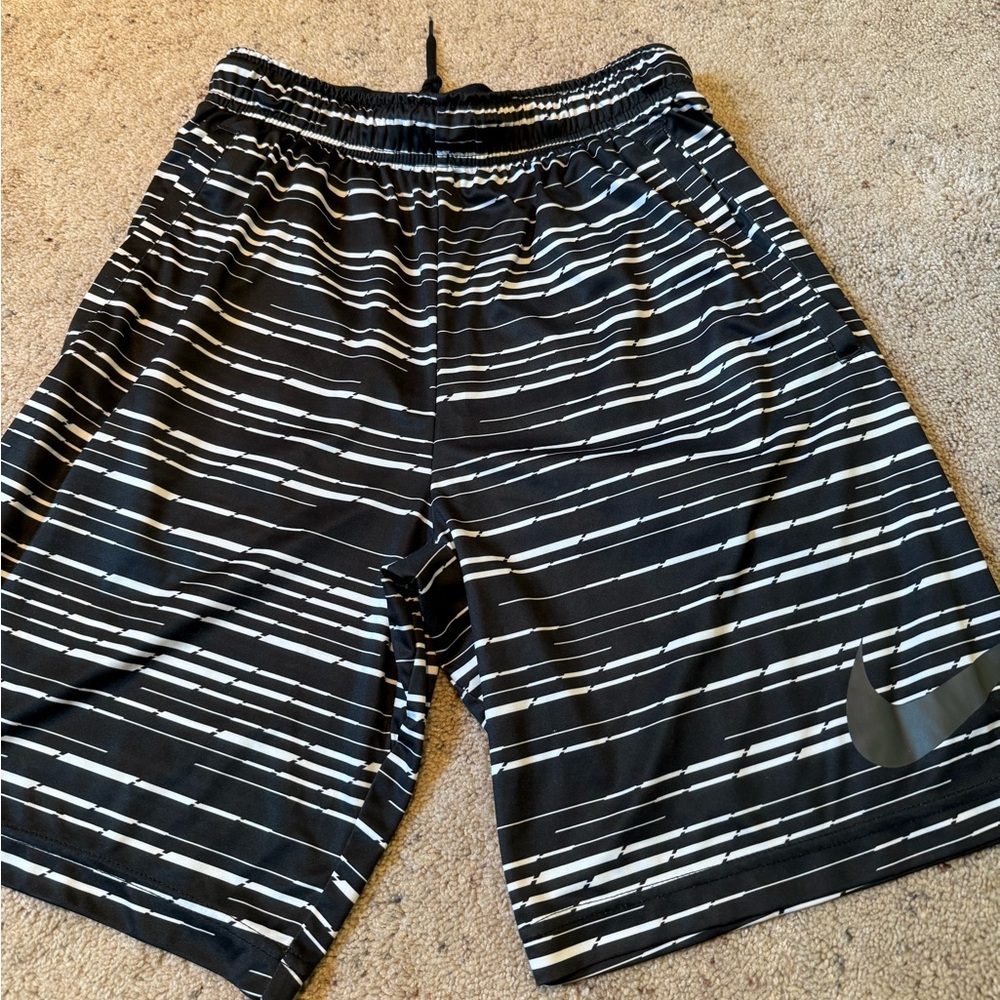 Nike Monochrome Striped Athletic Shorts